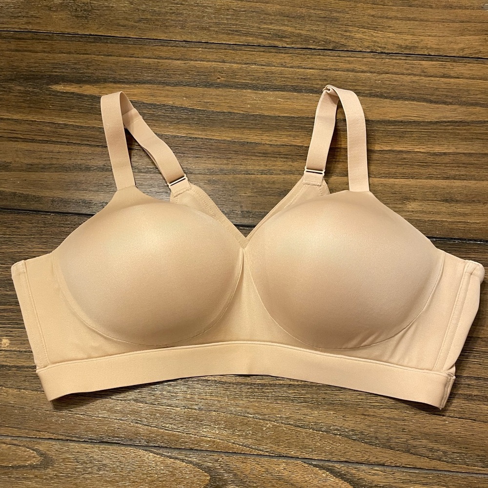Lane Bryant Cacique Comfort Bliss No Wire Lounge Bra Size 40C Nude Beige NWOT - Picture 3 of 6